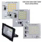 White 220V Input Floodlight Driver Lamp SMD2835 LED Chip Beads Smart IC