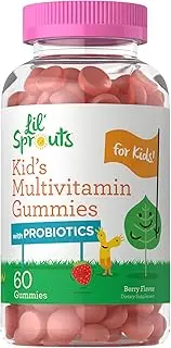 Carlyle Children's Multivitamin Gummies with Probiotics | 180 Chewables | Natural Berry Flavor | Vegetarian, Non-GMO, Gluten Free Kids Supplement
