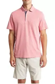 Tommy Bahama Men's Paradiso Cove Short Sleeve Polo | Dahlia Pink | NWT | Medium