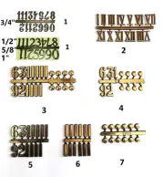 Plastic Clock Markers Self Adhesive - Hot Stamped - Gold