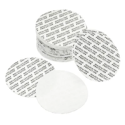 53mm/2.09" Foam Lid Liner 50X PS Foam Resistant Tamper Pressure Sensitive Seal