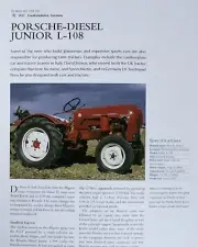 Porsche Tractor Picture Article Sheet Out of Print Farm Wall Art Decor