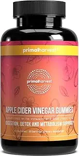 ACV Gummies by Primal Harvest, 60 Apple Cider Gummies w/ Organic Beetroot and Pomegranate - Apple Cider Gummies for Weight Support - Helps Support Immunity, Digestion and Detox 500 MG