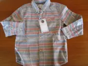 Boys Pumpkin Patch long sleeved shirt Size 2,4,5,6 and 10 Bistro green/Garnet