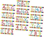 COMPUKAS 1 Set Alphabet and Number Wall Decals of Educational Stickers for Room Decor for Nursery and Classroom Learning Atmosphere