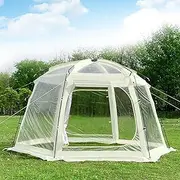 Inflatable Clear House Bubble Camping Tent, 3.5m Commercial Grade Outdoor Clear Dome Camping Cabin Bubble Tent for Sports Events, Camping, Fishing, Outdoor Activities