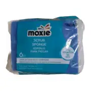6 Pack Moxie Heavy Duty Cellulose Sponge With Scouring Pad