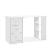 NNEDSZ Office Computer Desk Student Study Table Workstation 3 Drawers Shelf 120c