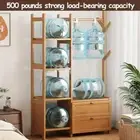 Multi-Functional Clothes Rack with Garment and Coat Hanger Shoes Storage Shelf
