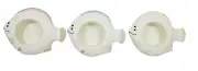 Vintage PartyLite Aqua Pals Set of 3 Fish Tea Light Candle Holders NEW IN BOX