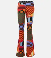[Pucci] Pucci Giardino jersey flared pants AU 14 multicoloured