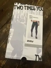 NEW || 2XU Mens Compression Long Tights - Black/Nero
