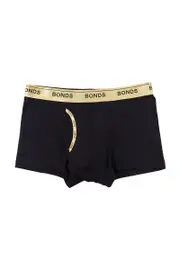 [Bonds] Bonds Men's Personalised Guyfront Trunk in Black/Gold One Size Black/Gold