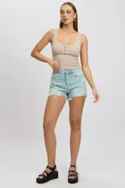 Denim Relaxed Shorts Mid Rise - Size 16XL, Women's Relaxed Short