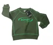 Bonds Baby Kids Cool Sweats Size 00 (3-6 months) Pullover Jumper Green Sweater