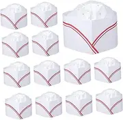 [CHILDWEET] Soda Hat Paper Chef Caps Disposable Cooking Hats for Restaurant Kitchen Events White
