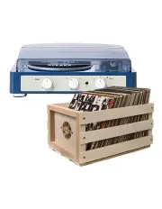 [Gadhouse] Brad MKII Record Player + Bundled Record Storage Crate in Navy