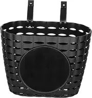 MUELODSIC 1Pc Detachable Plastic Bike Basket for Durable Black Storage for Bicycles Scratch Resistant Design Convenient Carrying Option