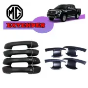 Fit MG Extender 4Dr 2019-2021 Matte Black Handle Bowl + Keyless Handle Cover set