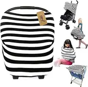 iZiv Ultrasoft 4-in-1 Multi-use Baby Stretchy Cover Car Seat Canopy/Nursing Cover/Shopping Cart Cover/Infinity Scarf Baby (Color-3)