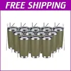 Double Wall 20oz Insulated Tumblers - 12 Pack, Reusable Mugs for Hot/Cold Drinks