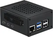 Metal Case for Raspberry Pi 5, Supports Pi 5 Active Cooler, Hats, Add-on Boar...