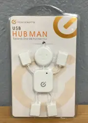 Vivitar USB HUB MAN Expands One USB Port Into Four - WHITE
