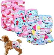 Zcbzbn Dog Nappies, Pack of 3 Dog Menstruation Hot Pants, Leak-Proof Nappies for Dogs, Highly Absorbent and Adjustable Horse Nappies, Reusable Horse Turns