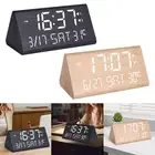 Digital Alarm Clock Wooden Gift Bedroom Alarm Clock for Office Table Bedroom