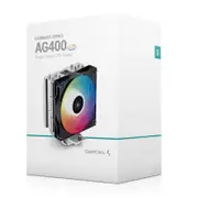 DeepCool AG400 LED CPU Cooler 4 Heat Pipes, 6 Colour LED, 120mm PWM Fan, Intel LGA1700/1200/1151/1150/1155 AMD AM5/AM4