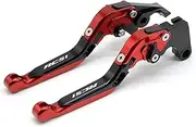 Handlebar Kits Compatible with RC51/RVT1000 SP-1/SP-2 2000-2006 Levers Motorcycle Clutch Brake Lever Adjustable Extendable Motorbike Clutch Levers (Color : Red Black red)