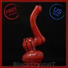 5.5 inch Handmade Red Color Bubbler Sherlock Tobacco Smoking Bowl Glass Pipes