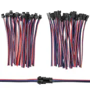 3pin JST SM LED Connector, 20 Pairs Micro Male Female Plug, Red Black Termina...