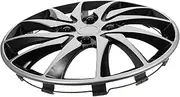 COSMEVIVI Hub Cover for Car Wheels Silver Black Wheel Rim Accessory Durable Material Enhances Vehicle Appearance for Replacing Damaged Missing Hubcaps