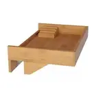 13.8 In. X 9 In. X 3.75 In. Bamboo Clamp-On Bedside Shelf