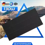 Atem Power 12V 130W Bifacial Shingled Solar Panel Kit Mono Fixed Camping Caravan