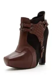 Sam Edelman ZOE leather ankle boots bootie wedge platform heels shoes 8,5 US