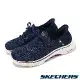 Skechers 休閒鞋 Go Walk 7-Via Slip-Ins 女鞋 藍 套入式 緩衝 輕量 健走鞋 懶人鞋 125213NVPR