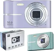 2000's Aesthetic Digital Camera, Digital Camera, 50MP Camera, HD 1080P Portable Small Cameras, 2.4 Inch LCD Screen, 16x Digital Zoom for Teens Adult Beginner (Purple)