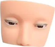 Eyelash Mannequin Head Makeup Practice Face Realistic Silicone Lash Mannequin Lash Extension Head Model for Beginner Exercise, Curl Eyelashes