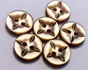 5/8" Tan Star Design Craft/Clothing Buttons #