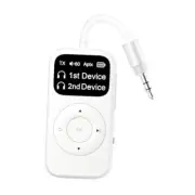 SoundSync Pro Bluetooth Transmitter & Receiver for Airplane, Easy Setup White