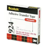 Scotch 92412 0.5" x 36 yds ATG Adhesive Transfer Tape - Clear (1-Roll) New