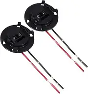 2pcs Korean Headlight Stand Car Socket for Headlight Extension Socket Plastic Lamp Base Car Accessory Headlamp Bulb Holder Automotive Part Head Light Holder Black Plastic