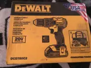 DEWALT DCD780 20V Lithium-Ion Cordless Drill/Driver Kit
