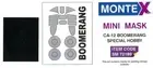 Montex 1/72 COMMONWEALTH CA-12 BOOMERANG CANOPY & WHEELS PAINT MASK Special Hob