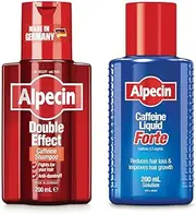 Hair Loss Set - Alpecin Double Effect Shampoo + Caffeine Liquid Forte 200ml - Against Dandruff & Hair Loss