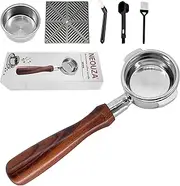 [NEOUZA] 58mm Bottomless Portafilter Set for Espresso Coffee Machine Compatible with Expobar Gemilai Rocket Rancilio E61 Group 304 Stainless Steel Two Ears
