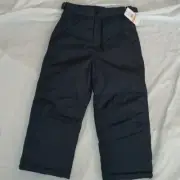 Snow Pants 7 Youth Navy Water Wind Resistant Lined Winter Sled Ski London Fog