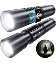 Rechargeable Flashlights High Lumens - 900000LM Super Bright Flashlight - LED...